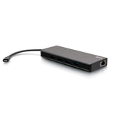 C2G C2G54488 | USB-C 9-in-1 Dual Display Docking Station with HDMI, Ethernet, USB, 3.5mm Audio