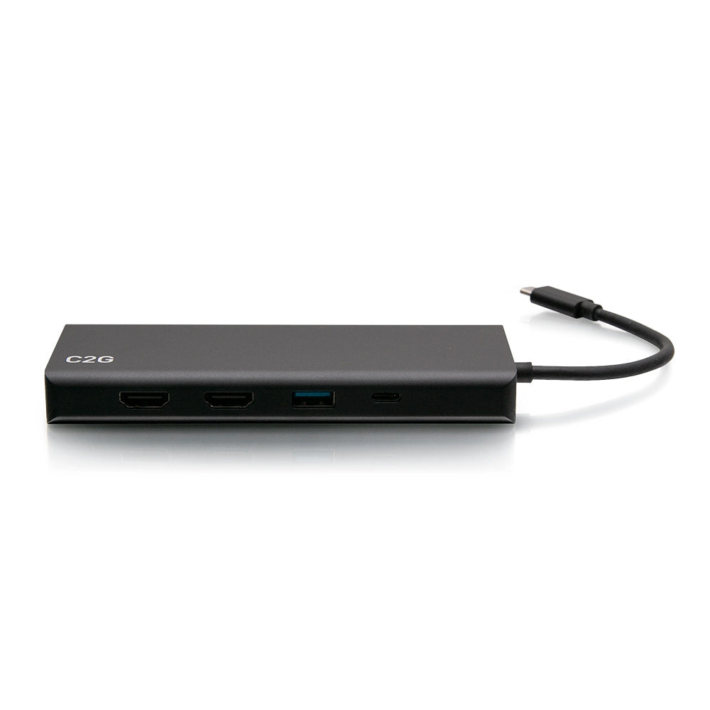 C2G C2G54488 | USB-C 9-in-1 Dual Display Docking Station with HDMI, Ethernet, USB, 3.5mm Audio