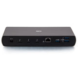 C2G C2G54537 | Thunderbolt 4 USB-C 10-in-1 Dual Display Docking Station with Ethernet, USB, SD Card Reader, 3.5mm Audio