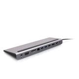 C2G C2G54542 | USB-C 10-in-1 Triple Display Docking Station with HDMI, DisplayPort, VGA, Ethernet, USB, SD Card Reader