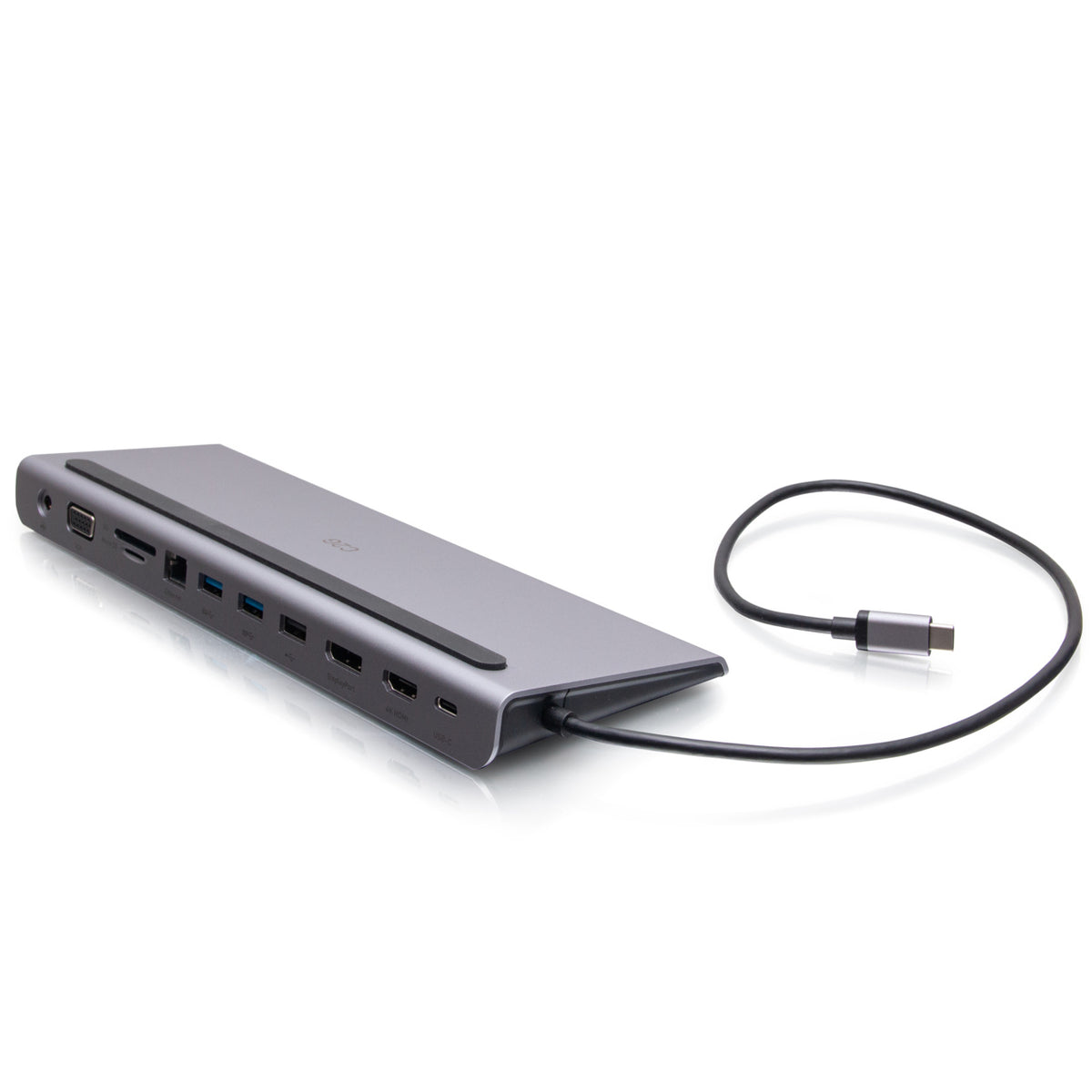 C2G C2G54542 | USB-C 10-in-1 Triple Display Docking Station with HDMI, DisplayPort, VGA, Ethernet, USB, SD Card Reader