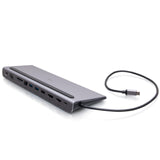 C2G C2G54542 | USB-C 10-in-1 Triple Display Docking Station with HDMI, DisplayPort, VGA, Ethernet, USB, SD Card Reader