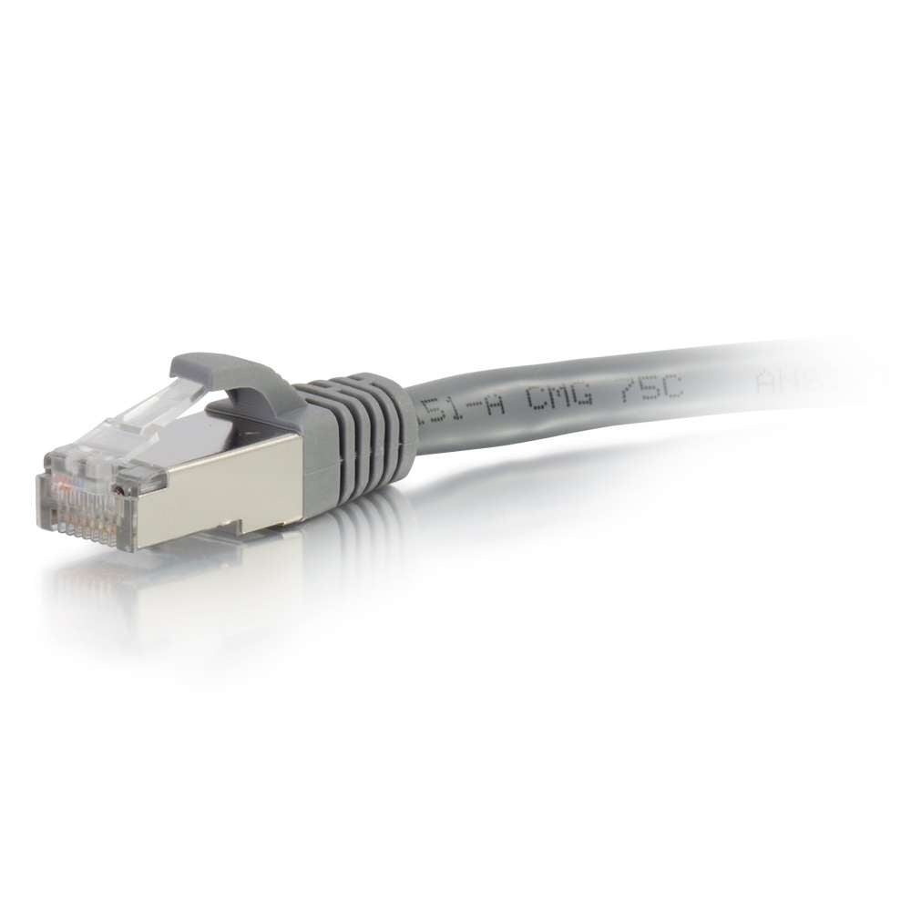 C2G CG00647 | 10ft (3m) Cat6a Snagless Shielded (STP) Ethernet Network Patch Cable - Gray