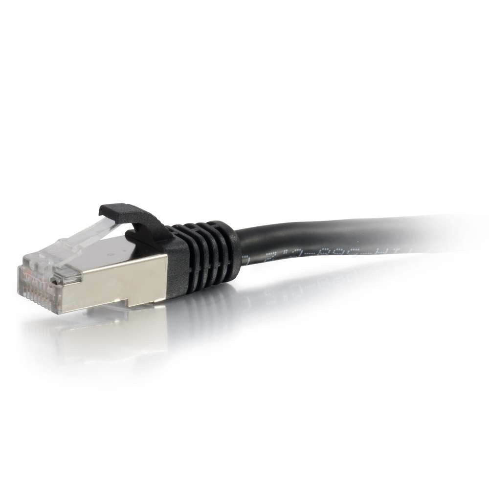 C2G CG00708 | 3ft (0.9m) Cat6a Snagless Shielded (STP) Ethernet Network Patch Cable - Black