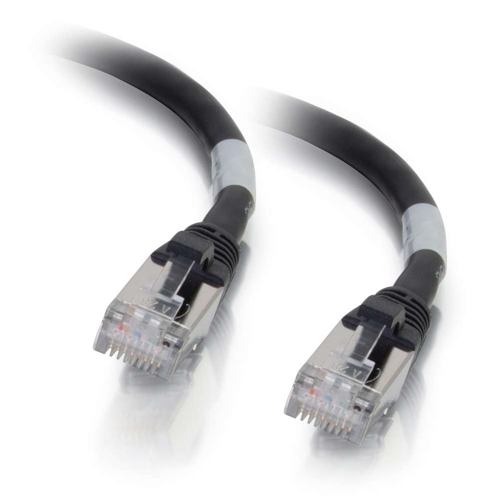 C2G CG00717 | 14ft (4.25m) Cat6a Snagless Shielded (STP) Ethernet Network Patch Cable - Black