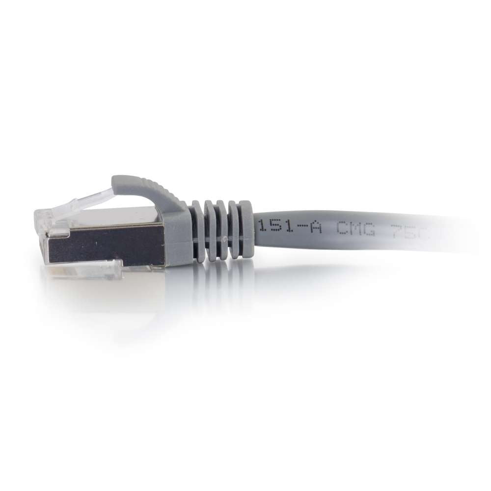 C2G CG00780 | 7ft (2.1m) Cat6 Snagless Shielded (STP) Ethernet Network Patch Cable - Gray