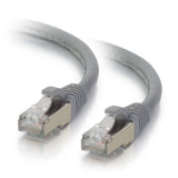 C2G CG00780 | 7ft (2.1m) Cat6 Snagless Shielded (STP) Ethernet Network Patch Cable - Gray