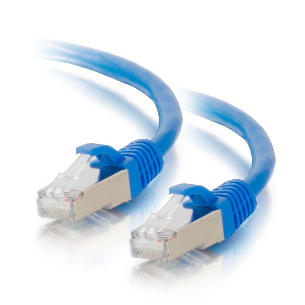 C2G CG00795 | 5ft (1.5m) Cat6 Snagless Shielded (STP) Ethernet Network Patch Cable - Blue