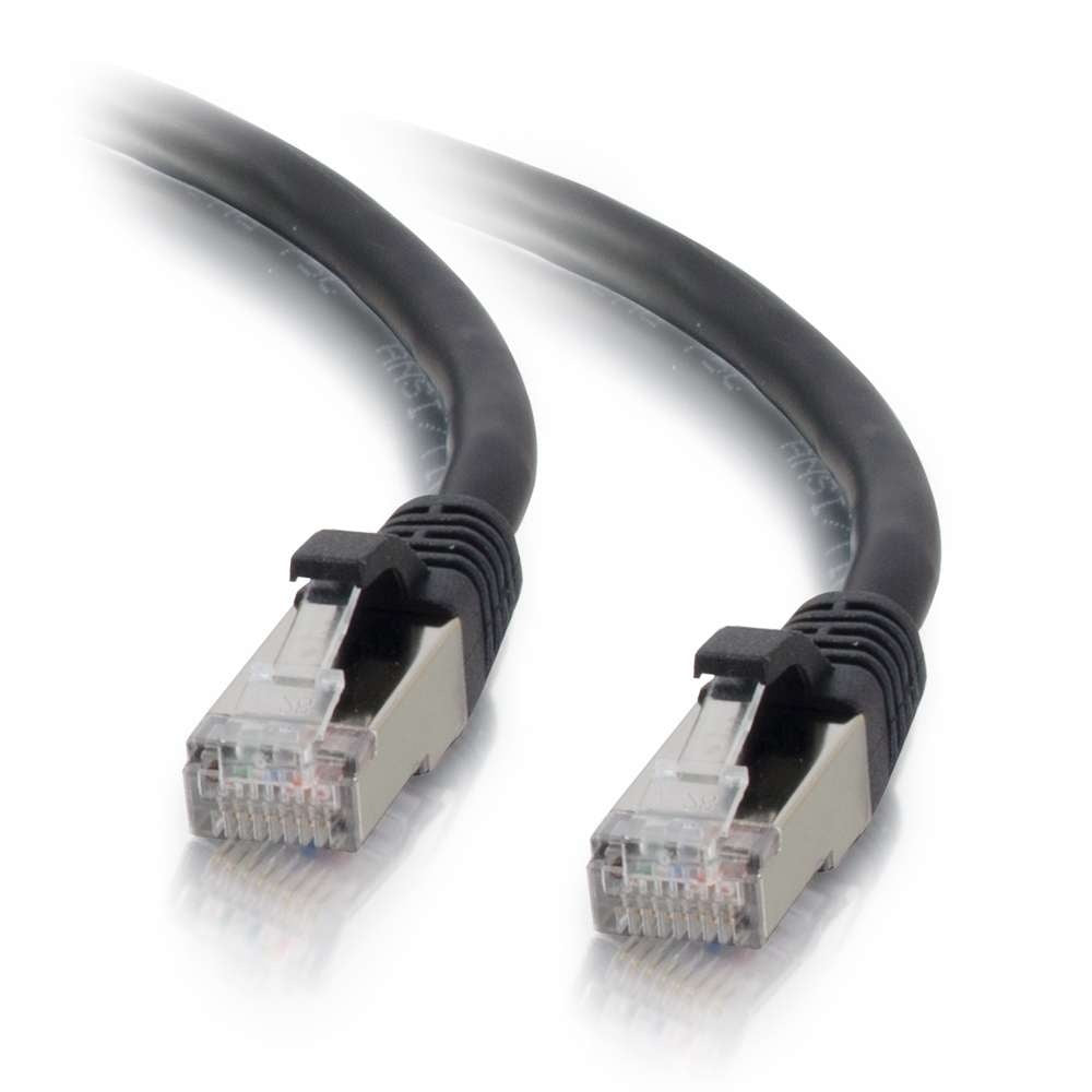 C2G CG00810 | 3ft (0.9m) Cat6 Snagless Shielded (STP) Ethernet Network Patch Cable - Black