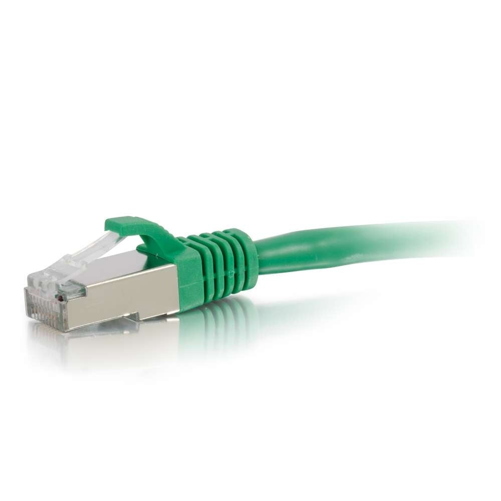 C2G CG00827 | 3ft (0.9m) Cat6 Snagless Shielded (STP) Ethernet Network Patch Cable - Green