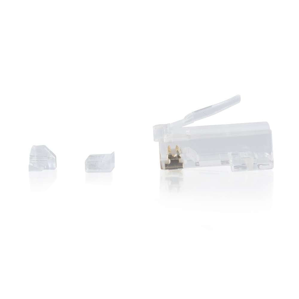 C2G CG00888 | RJ45 Cat6 Modular Plug for Round Solid/Stranded Cable Multipack (TAA Compliant) (25-Pack)