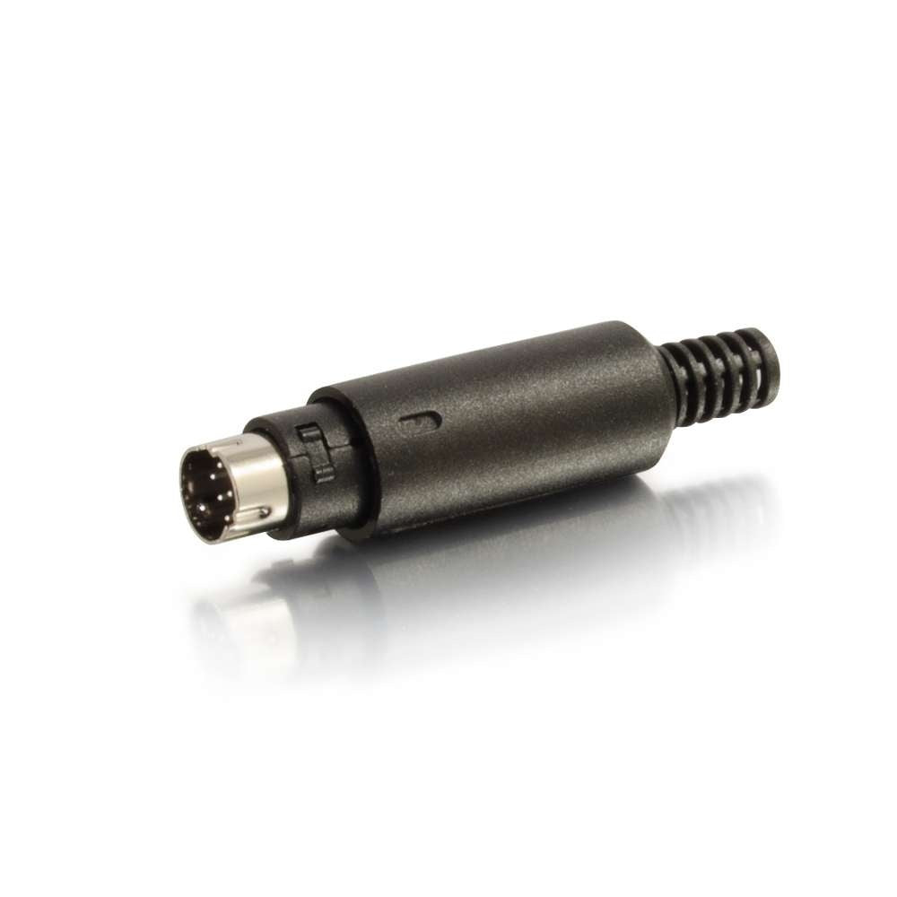 C2G CG01755 | 8-pin Mini Din Male Connector - Black