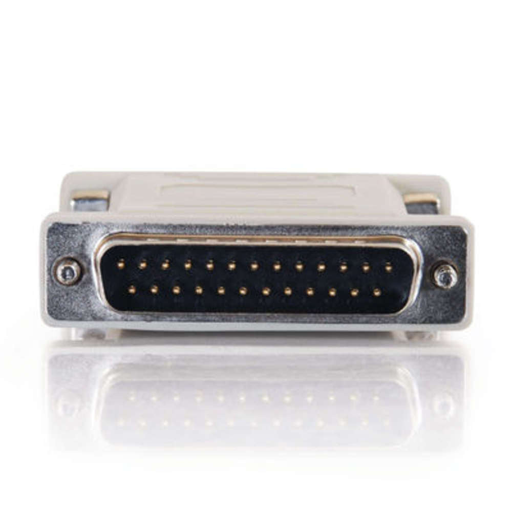 C2G CG02469 | DB25 Male to DB25 Female Serial RS232 Null Modem Adapter
