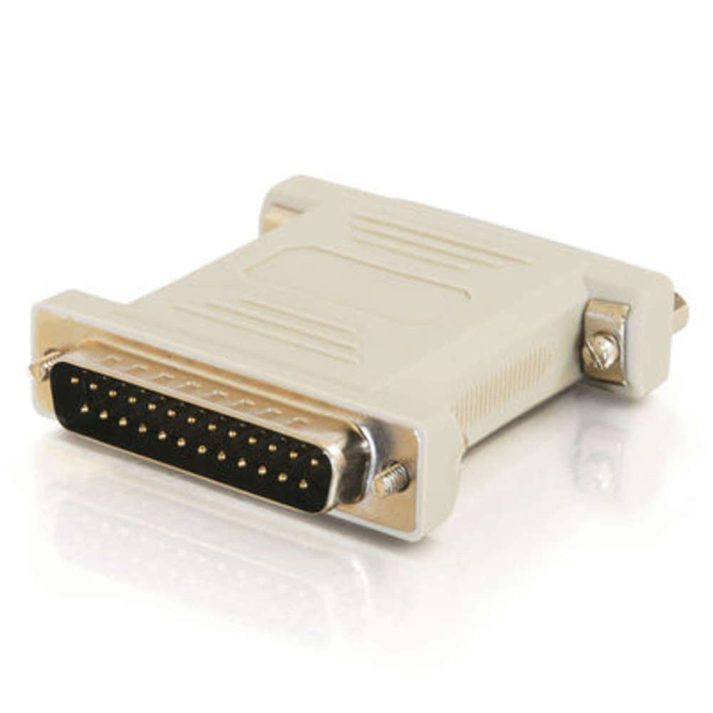 C2G CG02469 | DB25 Male to DB25 Female Serial RS232 Null Modem Adapter