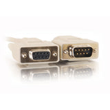 C2G CG02712 | 10ft (3m) DB9 M/F Serial RS232 Extension Cable - Beige