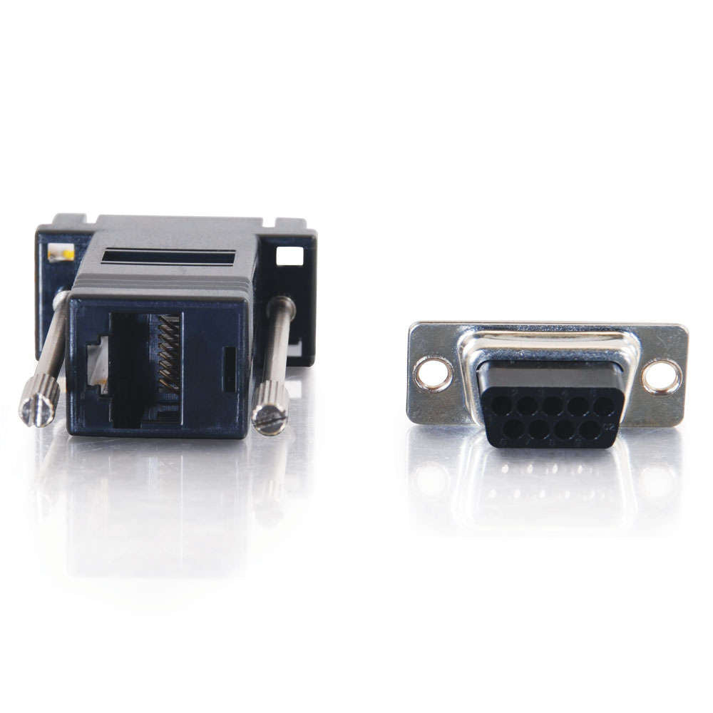 C2G CG02943 | RJ45 to DB9 Female Serial RS232 Modular Adapter - Black
