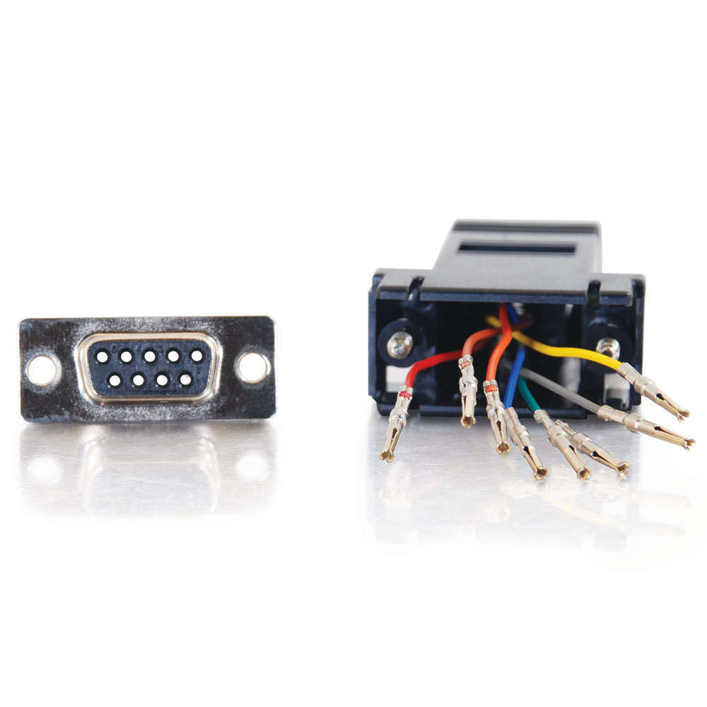 C2G CG02943 | RJ45 to DB9 Female Serial RS232 Modular Adapter - Black