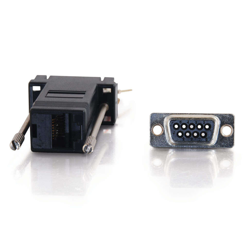 C2G CG02947 | RJ45 to DB9 Male Serial RS232 Modular Adapter - Black