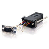 C2G CG02947 | RJ45 to DB9 Male Serial RS232 Modular Adapter - Black