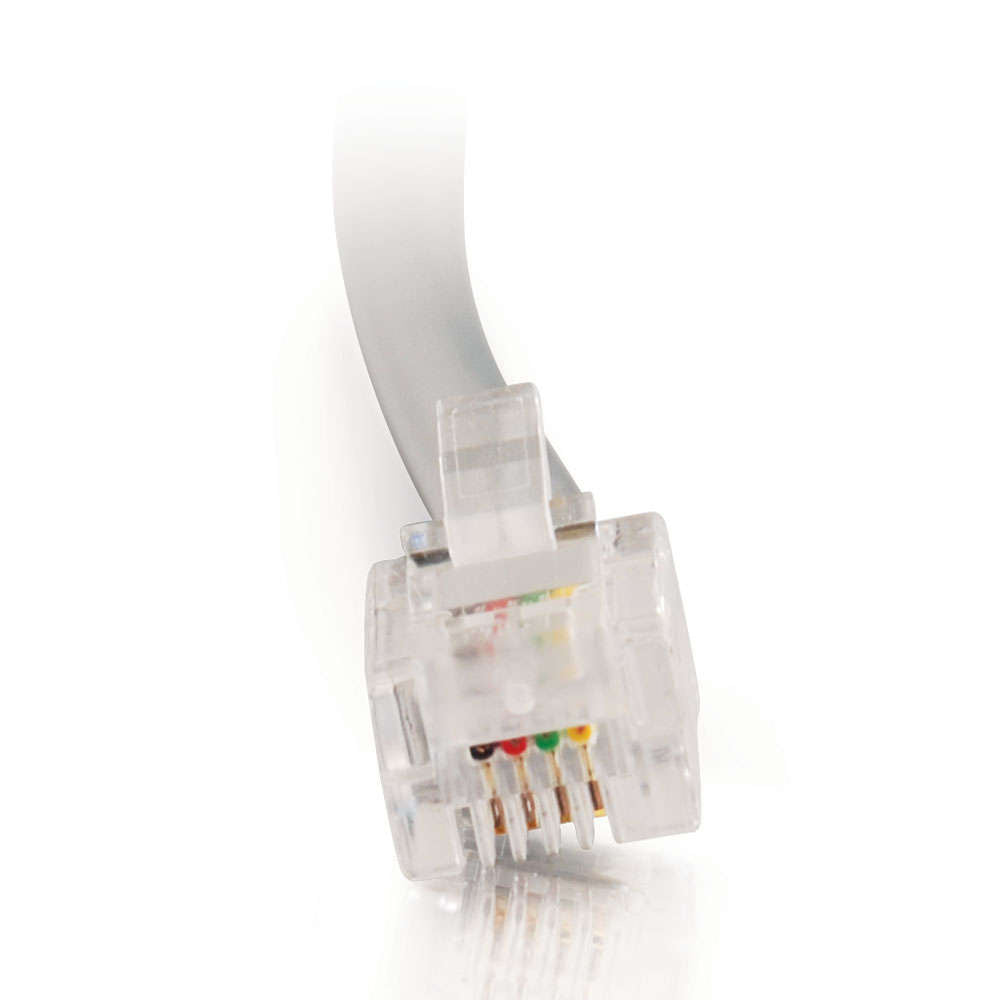 C2G CG02971 | 7ft (2.1m) RJ11 6P4C Straight Modular Cable
