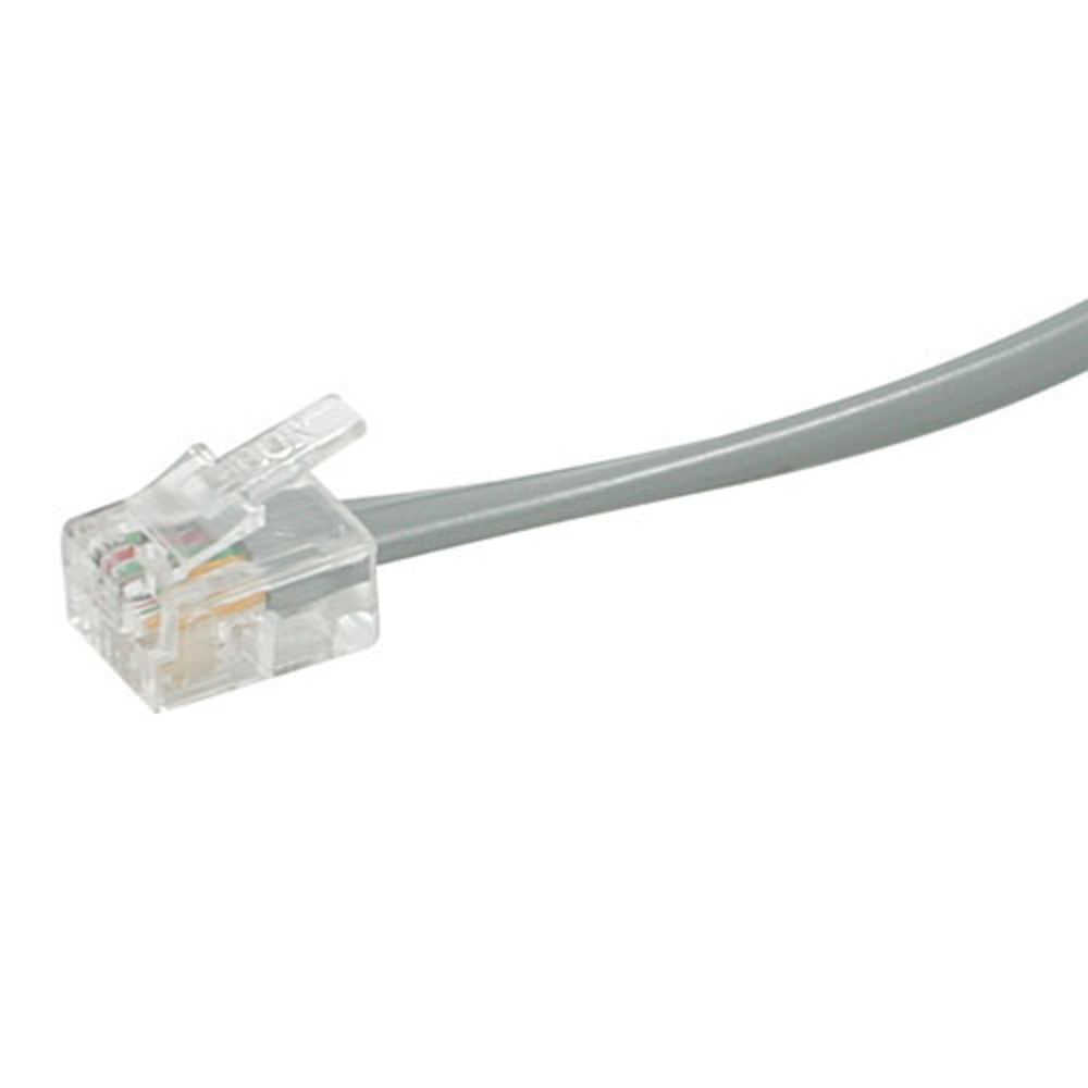 C2G CG02973 | 25ft (7.6m) RJ11 6P4C Straight Modular Cable
