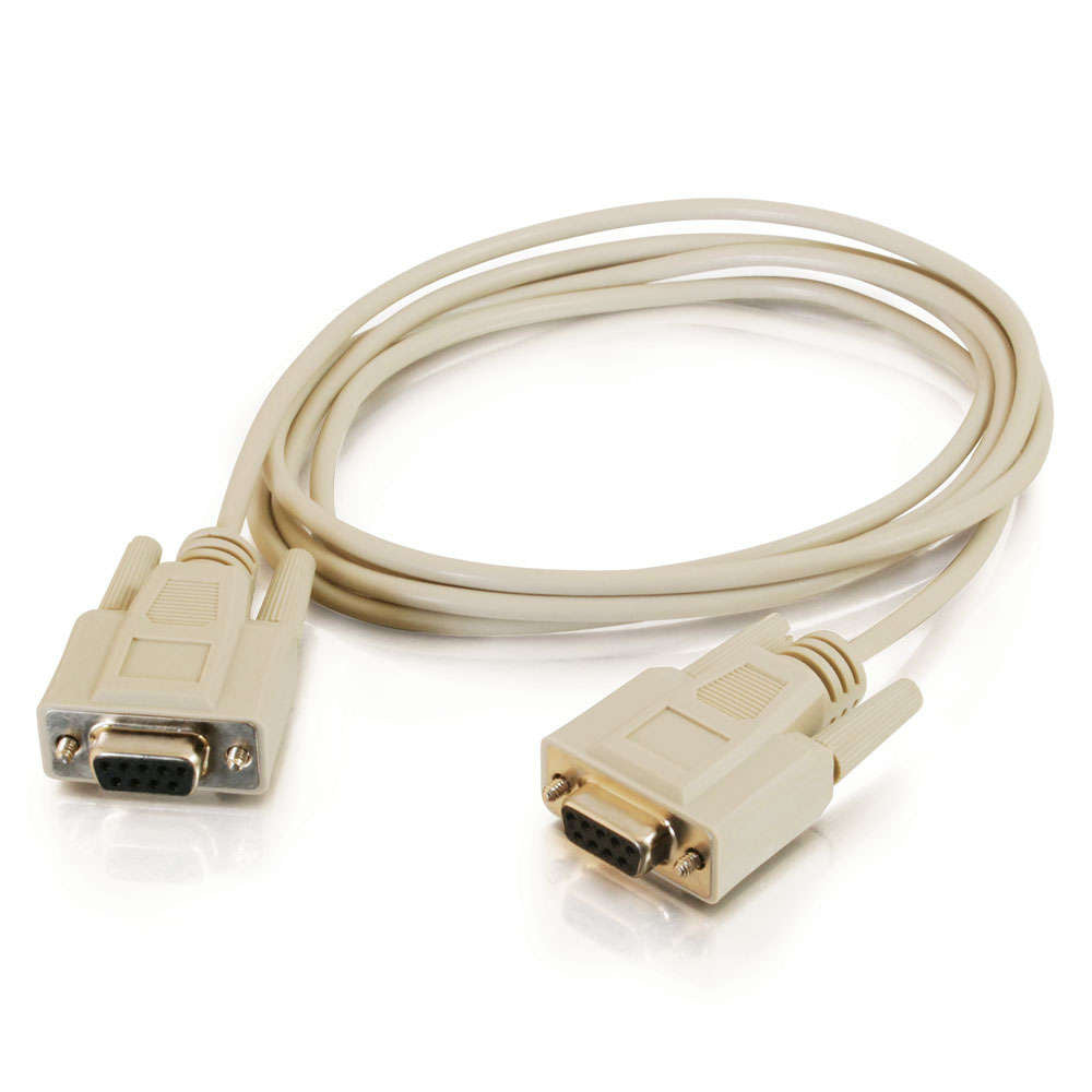 C2G CG03044 | 6ft (1.8m) DB9 F/F Serial RS232 Null Modem Cable - Beige