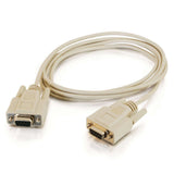 C2G CG03044 | 6ft (1.8m) DB9 F/F Serial RS232 Null Modem Cable - Beige