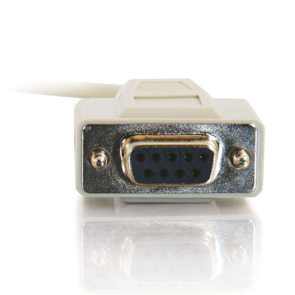 C2G CG03044 | 6ft (1.8m) DB9 F/F Serial RS232 Null Modem Cable - Beige