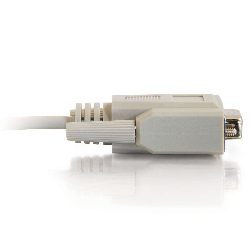 C2G CG03045 | 10ft (3m) DB9 F/F Serial RS232 Null Modem Cable - Beige