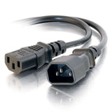 C2G CG03120 | 3ft (0.9m) Computer 18 AWG Power Cord Extension (IEC320C14 to IEC320C13) (TAA Compliant)