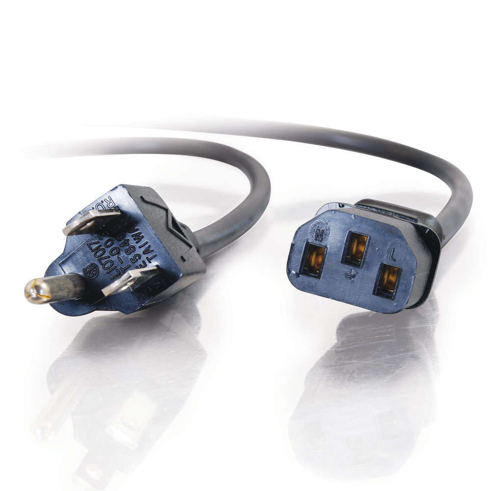 C2G CG03133 | 6ft (1.8m) 18 AWG Shielded Universal Power Cord(NEMA 5-15P to IEC320C13) (TAA Compliant)