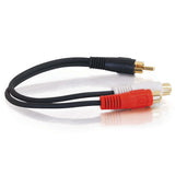 C2G CG03177 | 0.5ft (0.15m) Value Series One RCA Mono Male to Two RCA Stereo Female Y-Cable