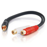 C2G CG03177 | 0.5ft (0.15m) Value Series One RCA Mono Male to Two RCA Stereo Female Y-Cable