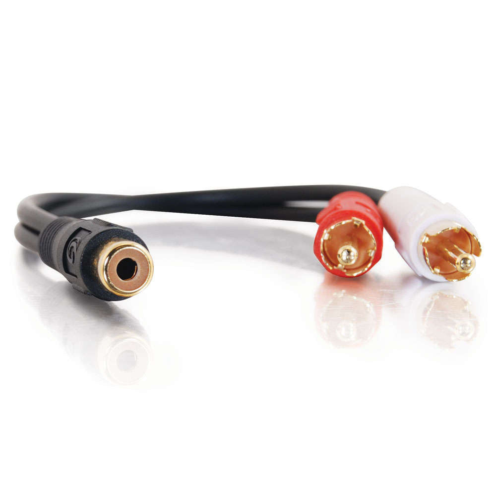 C2G CG03181 | 0.5ft (0.15m) Value Series One RCA Female to Two RCA Male Y-Cable
