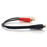 C2G CG03181 | 0.5ft (0.15m) Value Series One RCA Female to Two RCA Male Y-Cable