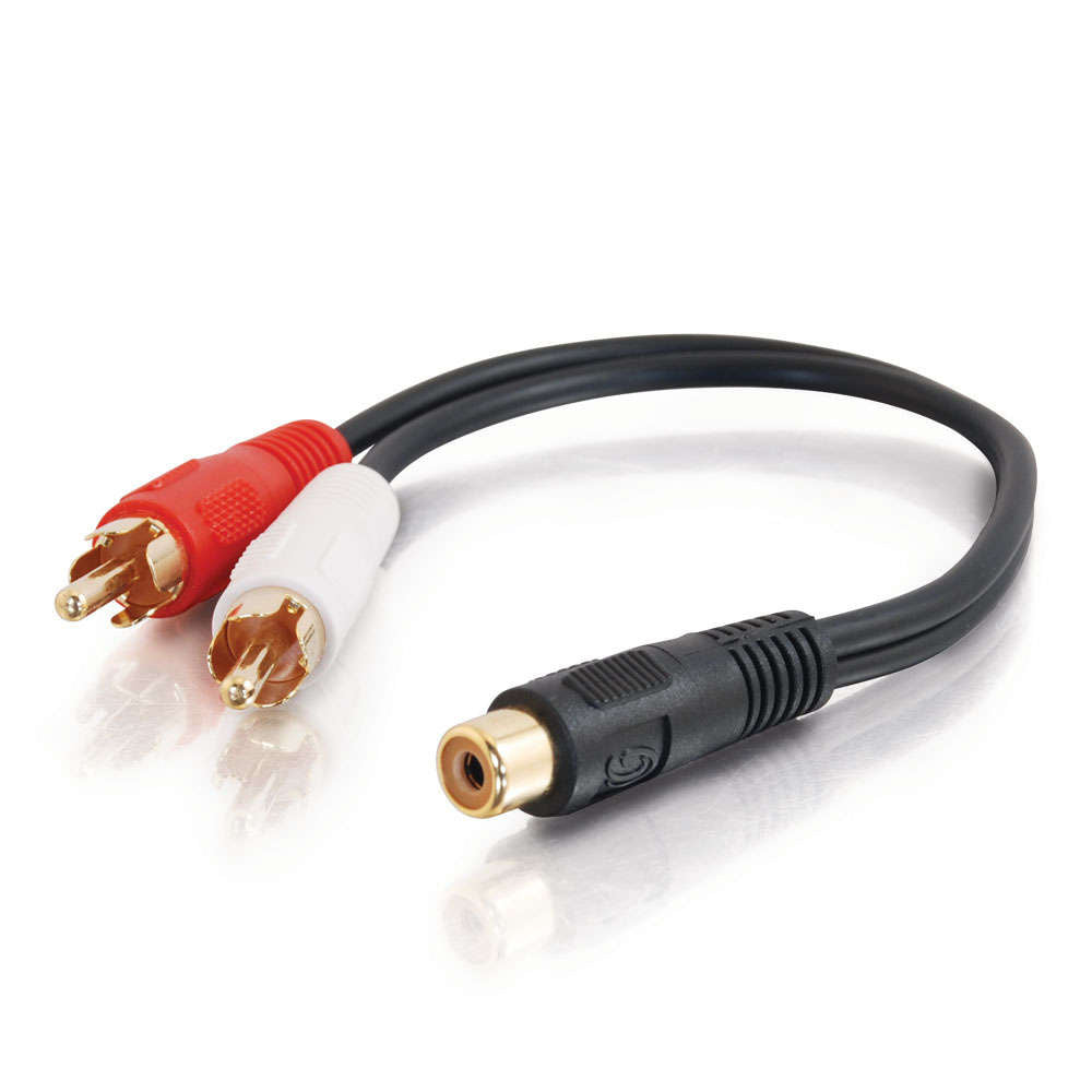 C2G CG03181 | 0.5ft (0.15m) Value Series One RCA Female to Two RCA Male Y-Cable