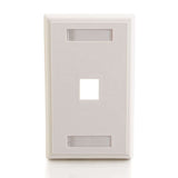 C2G CG03410 | One Keystone Single Gang Wall Plate - White