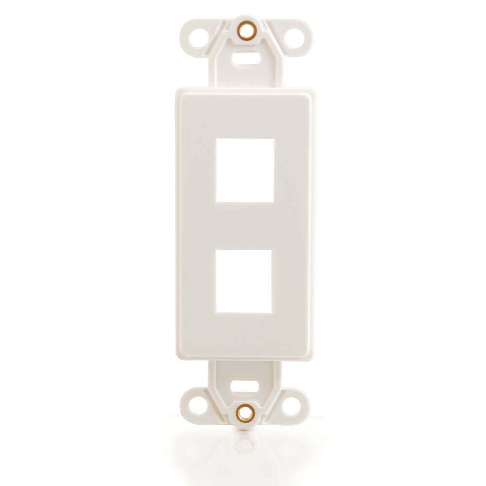 C2G CG03721 | Two Port Keystone Wall Plate - White