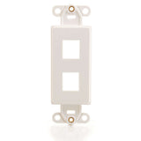 C2G CG03721 | Two Port Keystone Wall Plate - White