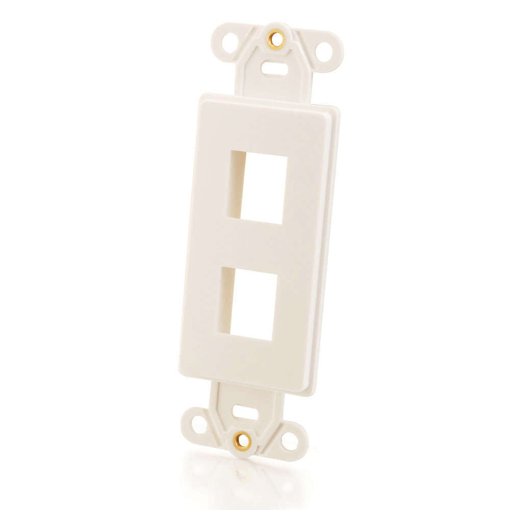 C2G CG03721 | Two Port Keystone Wall Plate - White