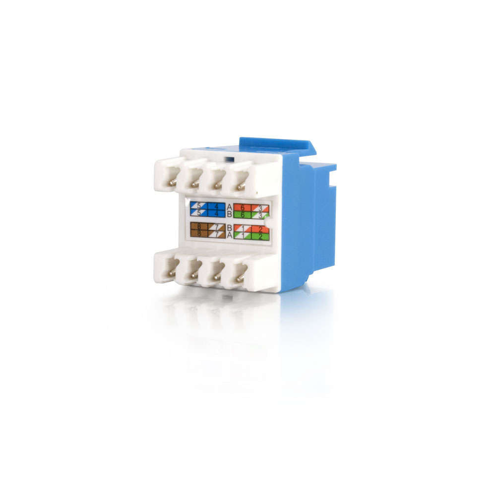 C2G CG03796 | Cat5E RJ45 UTP Keystone Jack - Blue