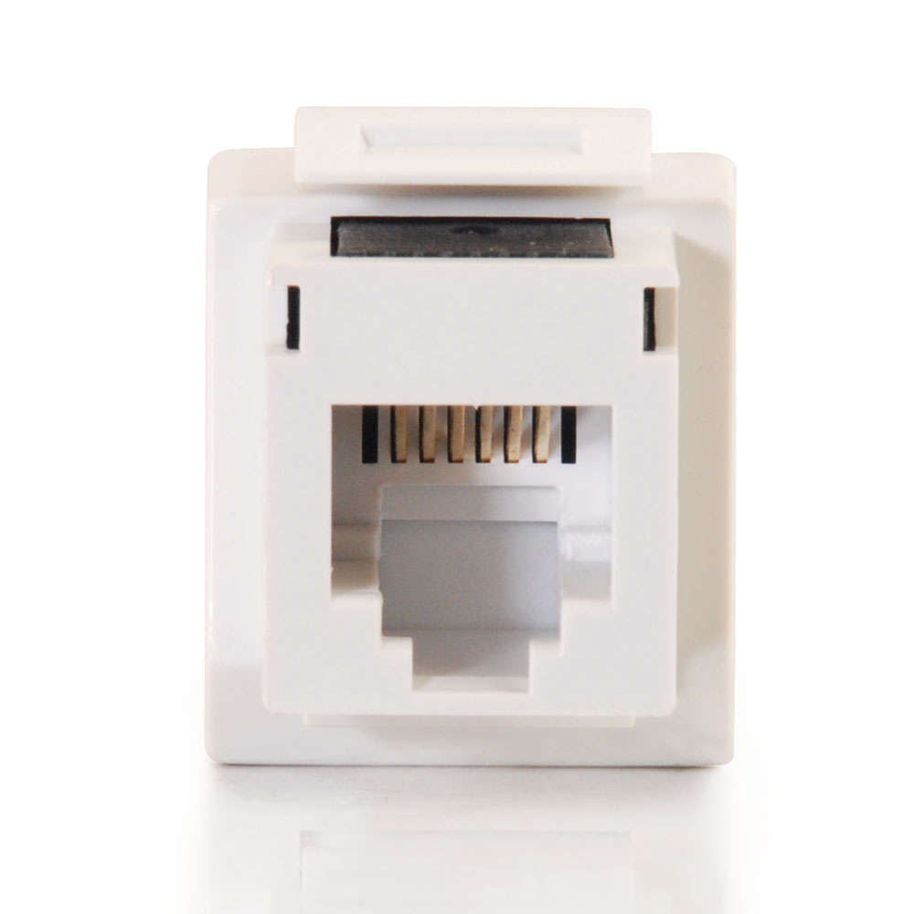 C2G CG03801 | Cat3 RJ11/RJ12 Keystone Jack - White