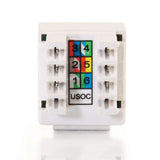 C2G CG03801 | Cat3 RJ11/RJ12 Keystone Jack - White