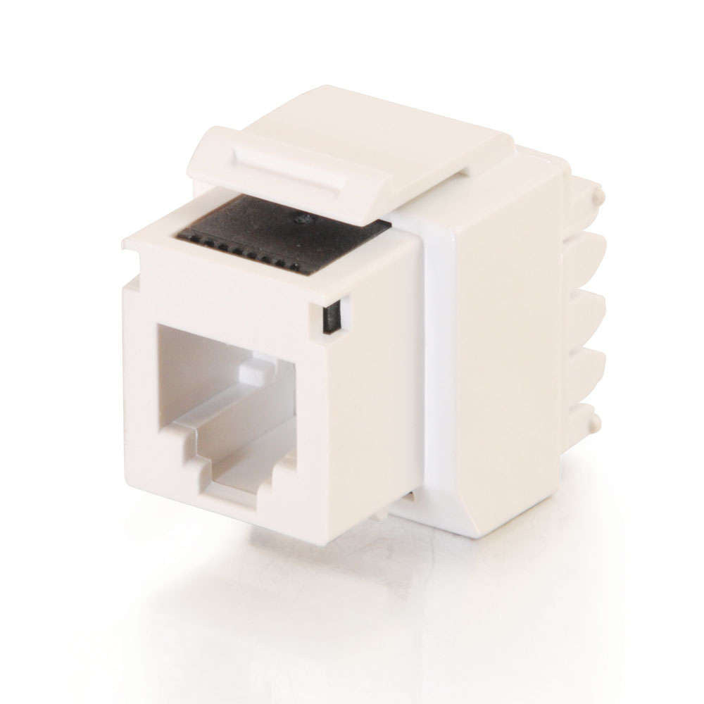 C2G CG03801 | Cat3 RJ11/RJ12 Keystone Jack - White