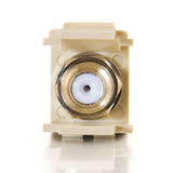 C2G CG03814 | Snap-In F-Type F/F Keystone Insert Module - Ivory