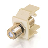 C2G CG03814 | Snap-In F-Type F/F Keystone Insert Module - Ivory