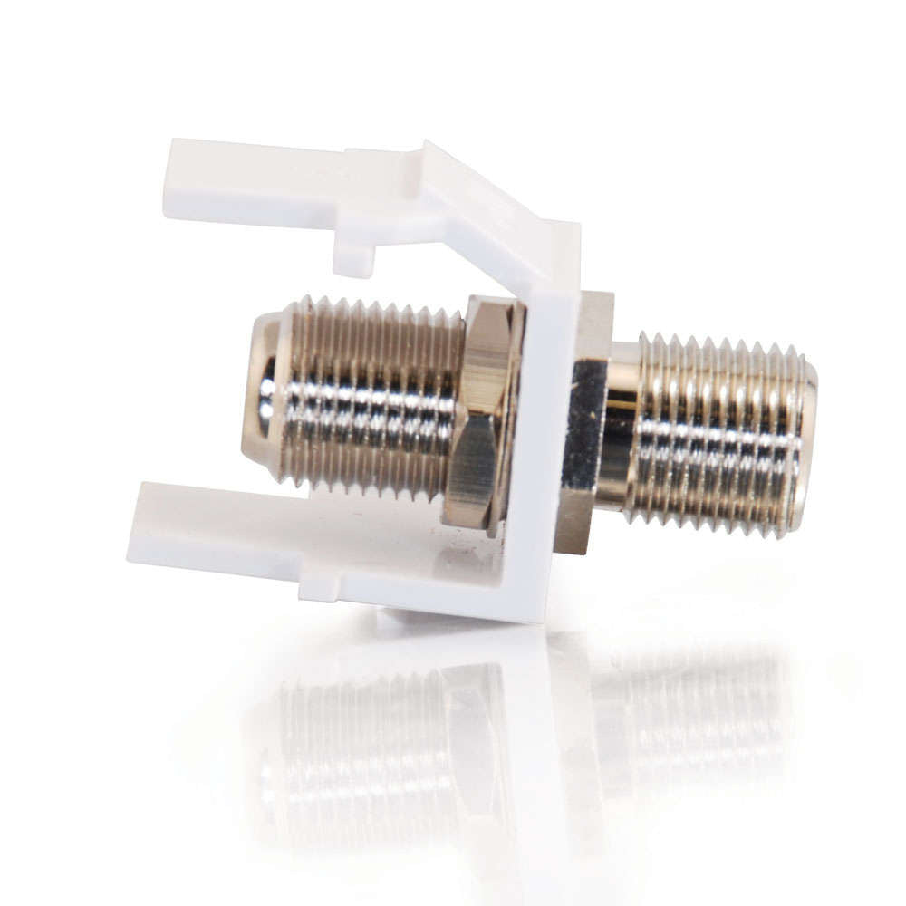 C2G CG03824 | Snap-In F-Type F/F Keystone Insert Module - White