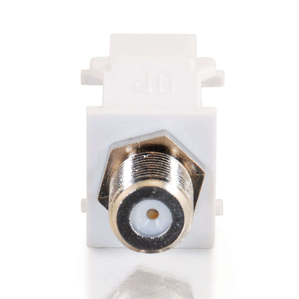 C2G CG03824 | Snap-In F-Type F/F Keystone Insert Module - White