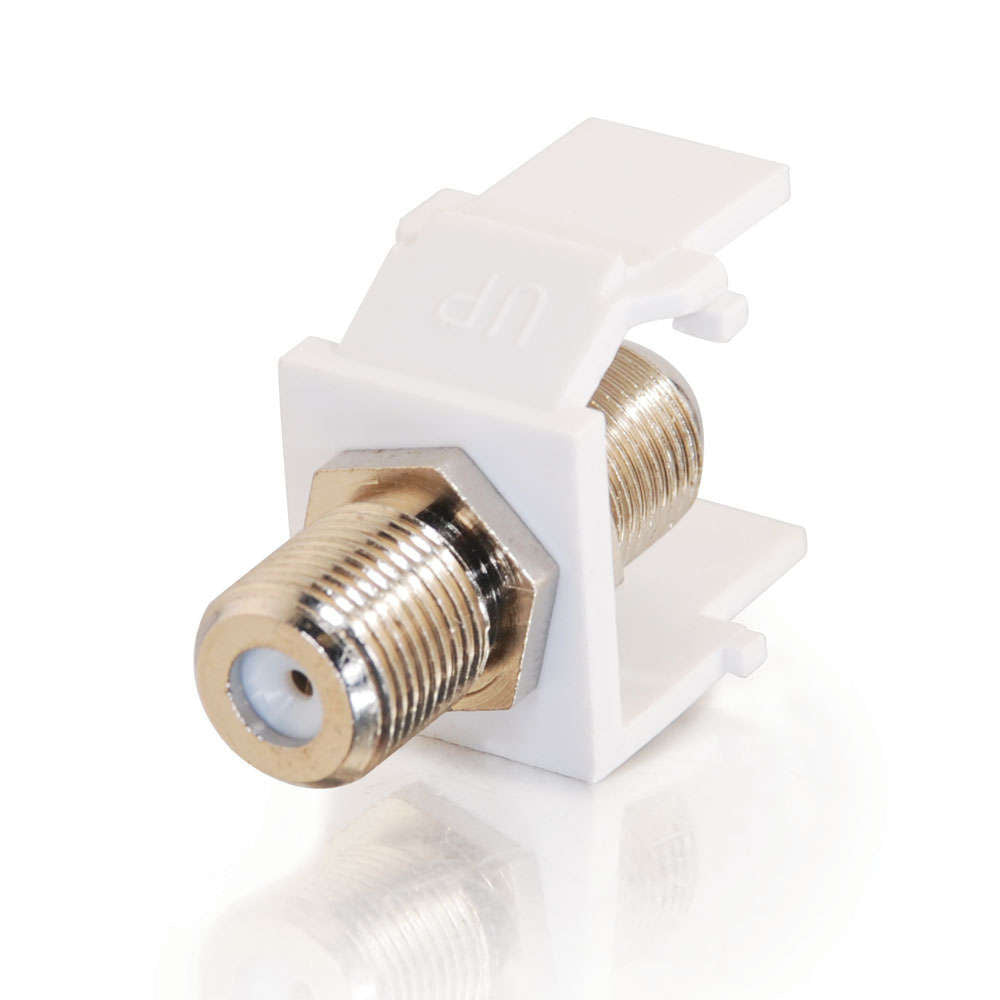 C2G CG03824 | Snap-In F-Type F/F Keystone Insert Module - White
