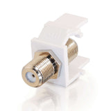 C2G CG03824 | Snap-In F-Type F/F Keystone Insert Module - White